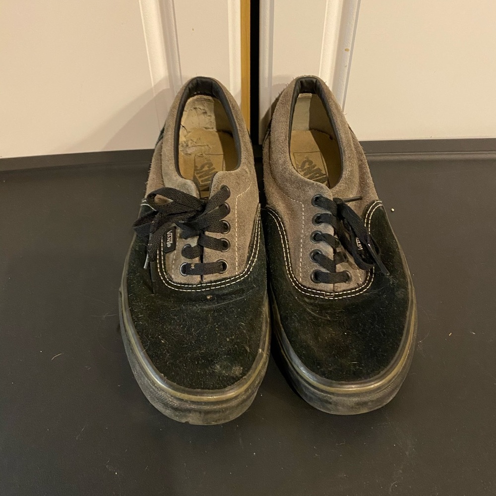 Black and Gray Vans
